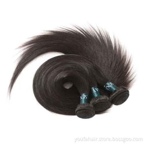 Wholesale Bone Straight Black Human Hair Extensions Raw Unprocessed Vietnamese Double Drawn Virgin Human Hair Bundles Vendor